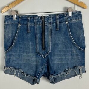 One Teaspoon Denim Jean Shorts Womens Size 27 Super Freaks Cobain NEW NWT Cuffed